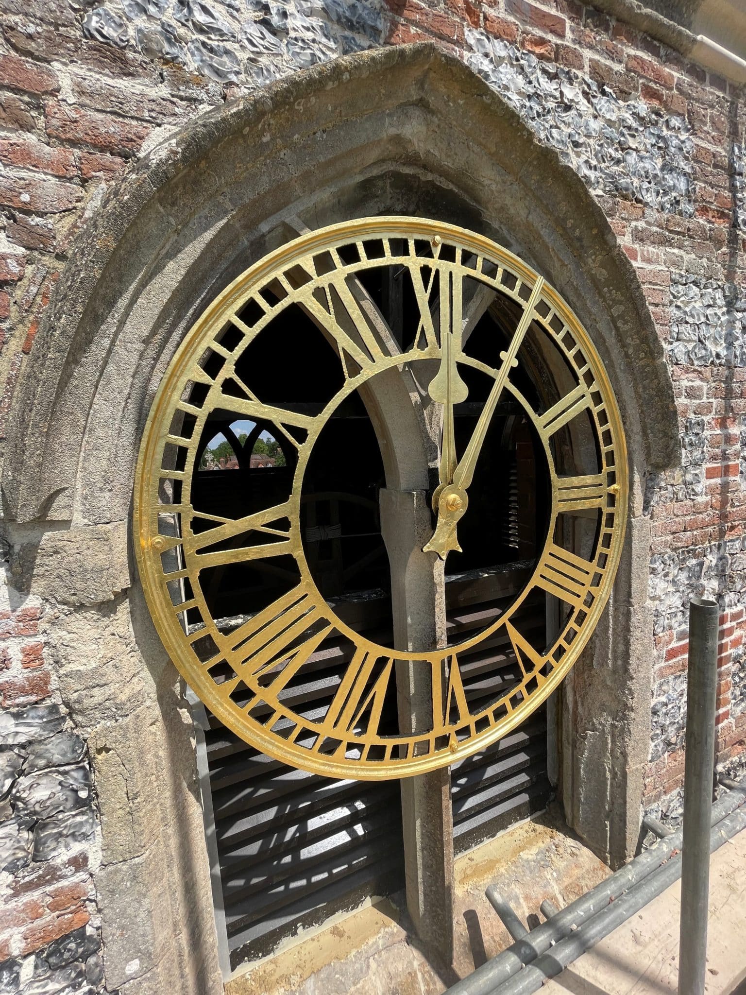 Restored Clock Dials returned to the Tower Bradfield for Life